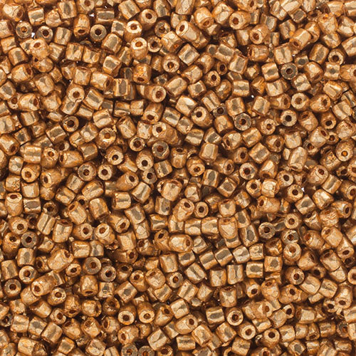 Preciosa Seedbead 3-Cut 9/0 - SB0010L Opaque Gold Metallic