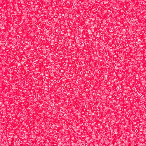 Miyuki Delica 11/0 - DB2035 - Hot Pink Luminous Neon Color-Lined