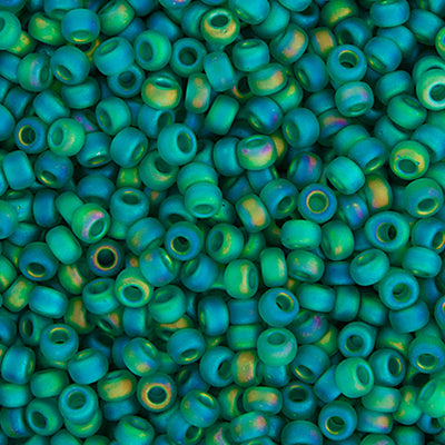 Miyuki Seed Beads 11/0 - SB0132FR Emerald Transparent AB Matte