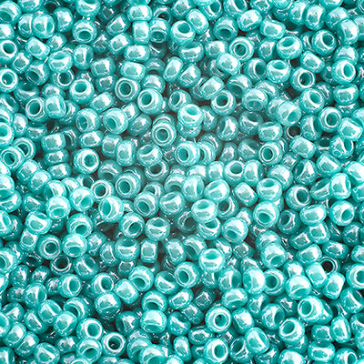 Miyuki Seed Beads 15/0 - SB0435 Turquoise Green Opaque Luster Galvanized