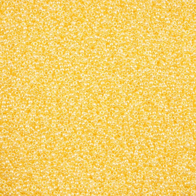Miyuki Seed Beads 15/0 - SB0516 Alabaster Crystal Yellow Ceylon Lined-Dyed