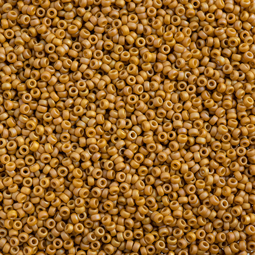 Miyuki Seed Beads 15/0 - SB4693 Opaque Frosted Glazed Rainbow Yellow Mustard Matte AB