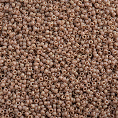 Miyuki Seed Beads 15/0 - SB4694 Opaque Frosted Glazed Rainbow Light Rose Matte AB