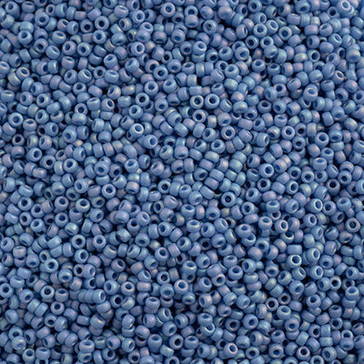 Miyuki Seed Beads 15/0 - SB4704 Opaque Frosted Glazed Rainbow Blue Sapphire Matte AB