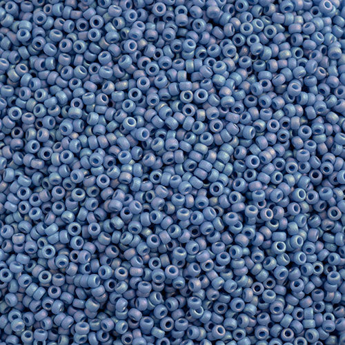Miyuki Seed Beads 15/0 - SB4704 Opaque Frosted Glazed Rainbow Blue Sapphire Matte AB