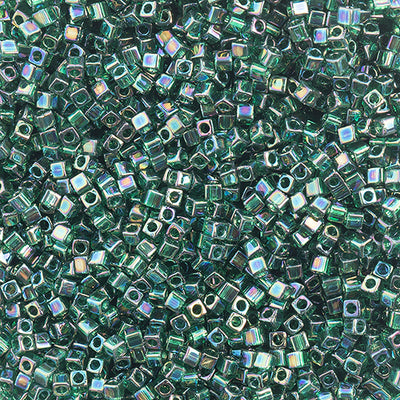 Miyuki Square Beads 1,8 mm - SQB0289 Transparent Dark Green AB