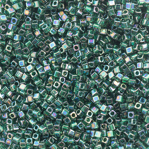 Miyuki Square Beads 1,8 mm - SQB0289 Transparent Dark Green AB