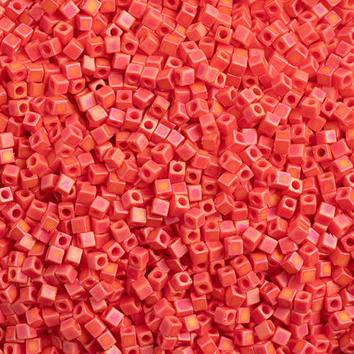 Miyuki Square Beads 1,8 mm - SQB0407FR Opaque Matte Vermillion Red AB