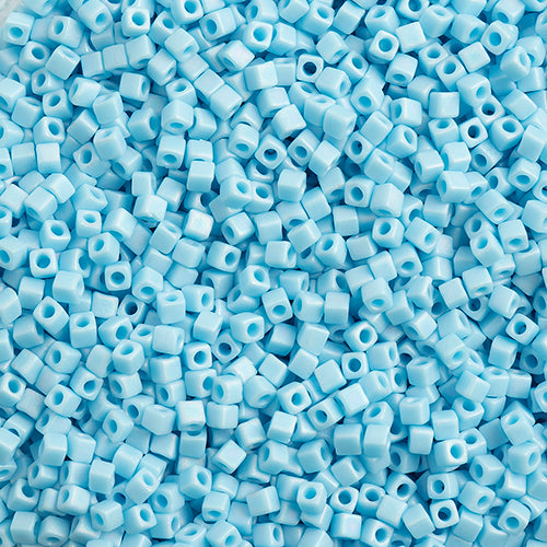 Miyuki Square Beads 1,8 mm - SQB0413FR Opaque Turquoise Blue AB Matte