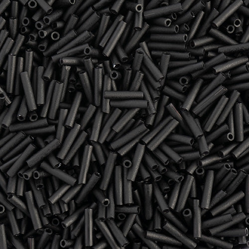 Miyuki Bugle Slender No.2 (6mm) - SLB0401F Opaque Black Matte