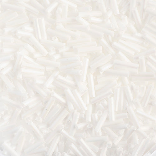 Miyuki Bugle Slender No.2 (6mm) - SLB0402FR Opaque White Matte