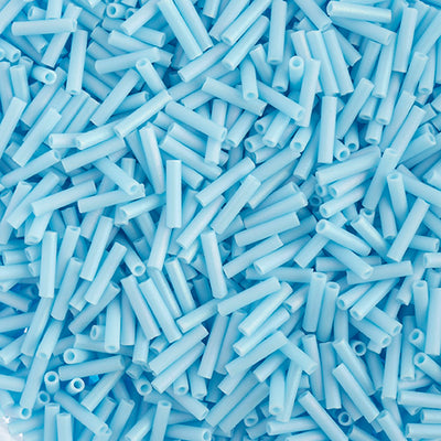 Miyuki Bugle Slender No.2 (6mm) - SLB0413FR Opaque Turquoise Blue AB Matte