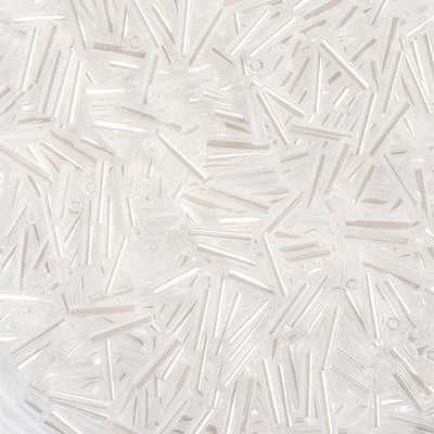 Miyuki Bugle Slender No.2 (6mm) - SLB0420 Opaque White Pearl Luster