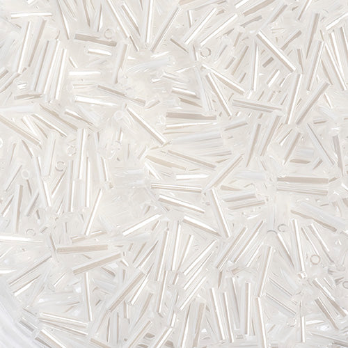 Miyuki Bugle Slender No.2 (6mm) - SLB0420 Opaque White Pearl Luster
