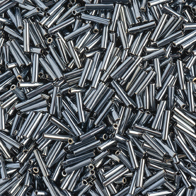 Miyuki Bugle Slender No.2 (6mm) - SLB0464 Opaque Light Gunmetal