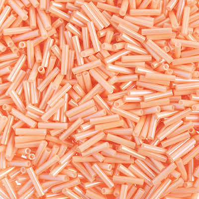 Miyuki Bugle Slender No.2 (6mm) - SLB0596 Opaque Peach Luster