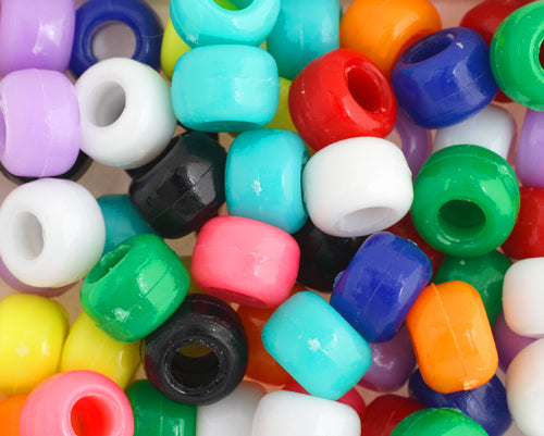 9mm - Plastic Crow Beads Opaque (1000pcs)