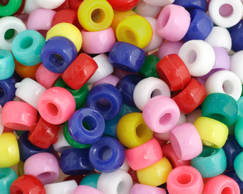 6mm - Plastic Mini Crow Beads Opaque (1000pcs)
