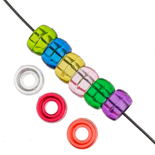 6mm - Plastic Mini Crow Beads Transparent (1000 un)