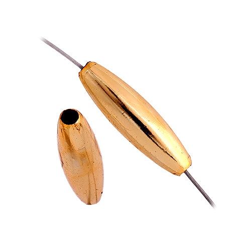 20x6 mm - Perles Spaghetti en plastique opaque métallisé - 500 un
