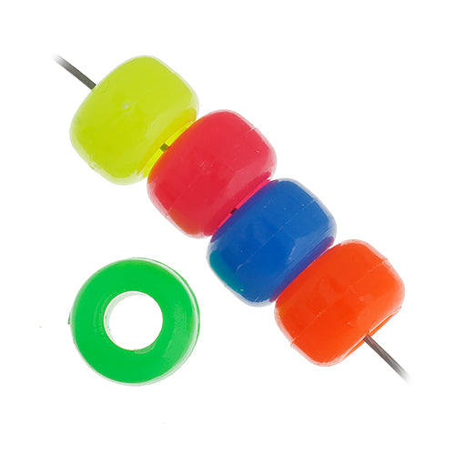 9mm - Plastic Crow Beads Opaque (1000pcs)
