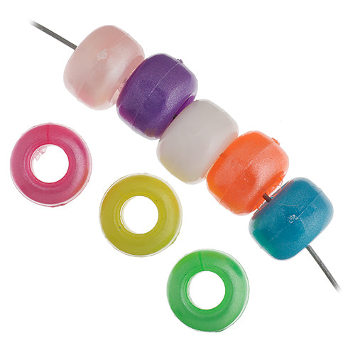 9mm - Plastic Crow Beads Opaque (1000pcs)
