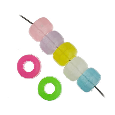 9mm - Plastic Crow Beads Transparent (1000 un)