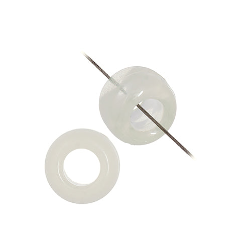 9mm - Plastic Crow Beads Transparent (1000 un)
