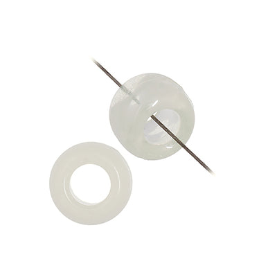 9mm - Plastic Crow Beads Transparent (1000 un)