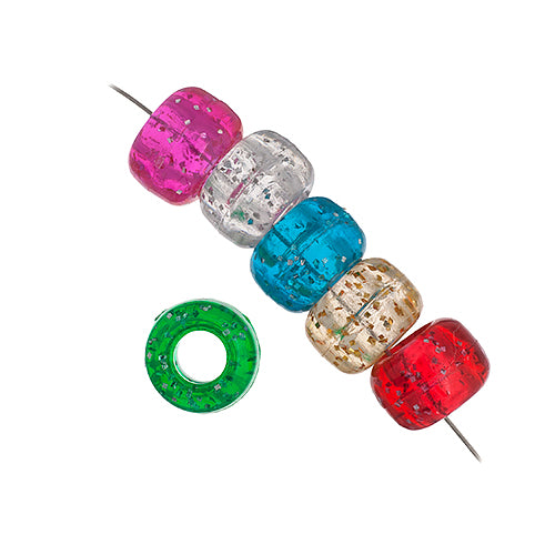 9mm - Plastic Crow Beads Transparent (1000 un)