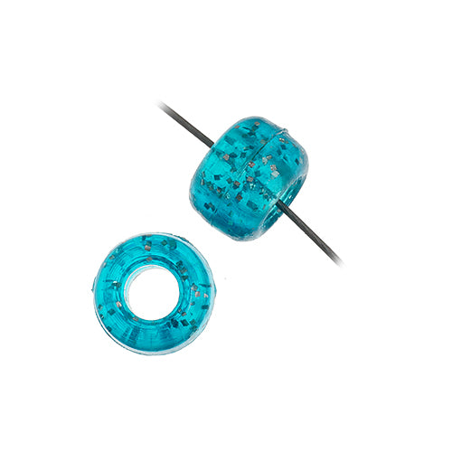 9mm - Plastic Crow Beads Transparent (1000 un)