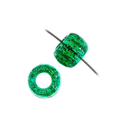 9mm - Plastic Crow Beads Transparent (1000 un)