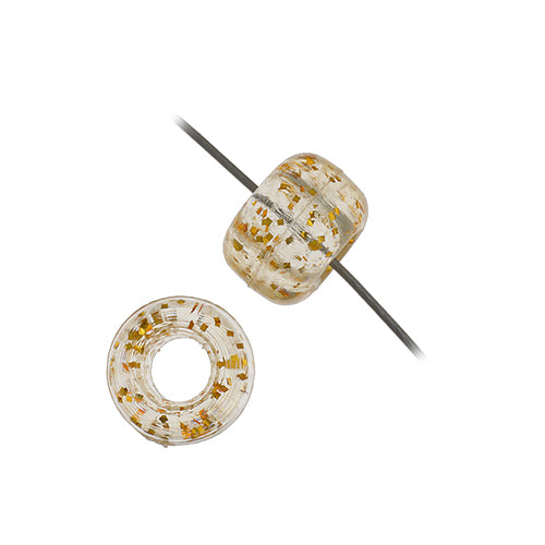 9mm - Plastic Crow Beads Transparent (1000 un)