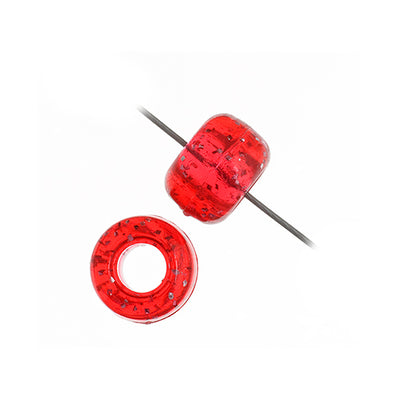 9mm - Plastic Crow Beads Transparent (1000 un)