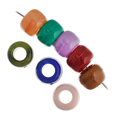 9mm - Plastic Crow Beads Opaque (1000pcs)