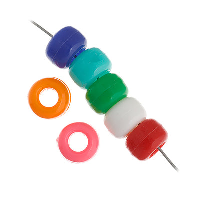 9mm - Plastic Crow Beads Opaque (1000pcs)