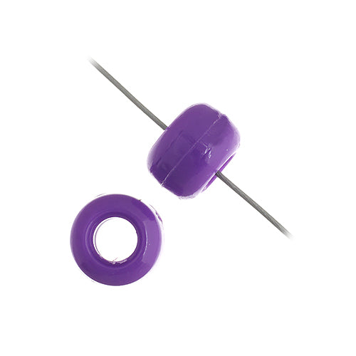 9mm - Plastic Crow Beads Opaque (1000pcs)