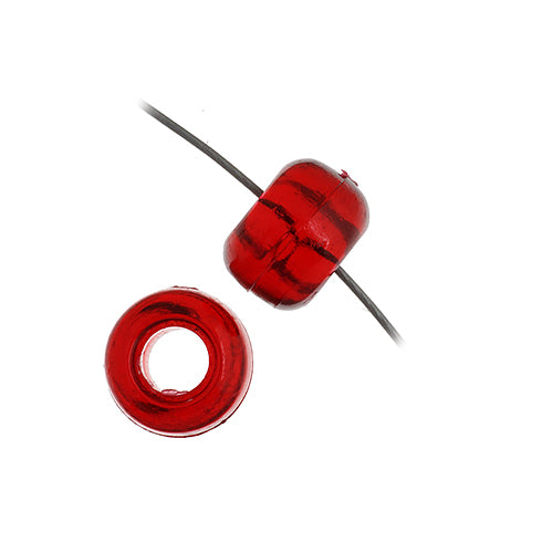 9mm - Plastic Crow Beads Transparent (1000 un)