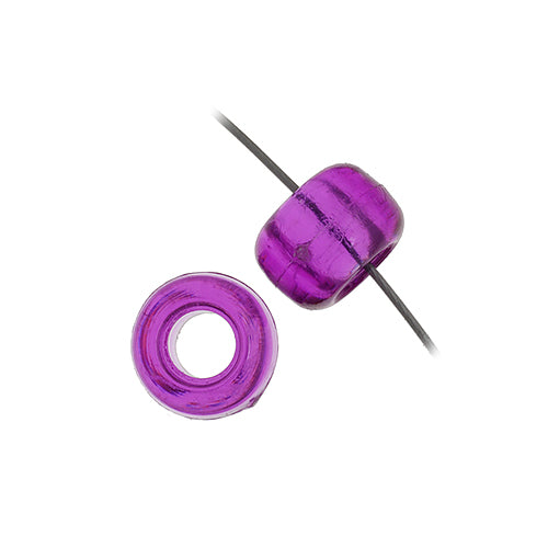 9mm - Plastic Crow Beads Transparent (1000 un)