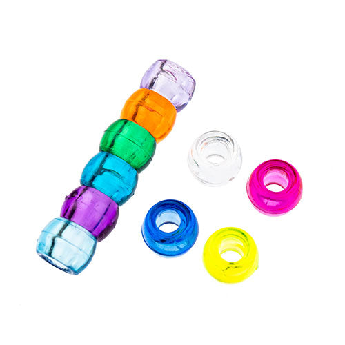 9mm - Plastic Crow Beads Transparent (1000 un)