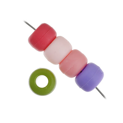 9mm - Plastic Crow Beads Opaque (1000pcs)
