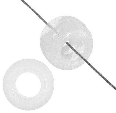 9mm - Plastic Crow Beads Transparent (1000 un)