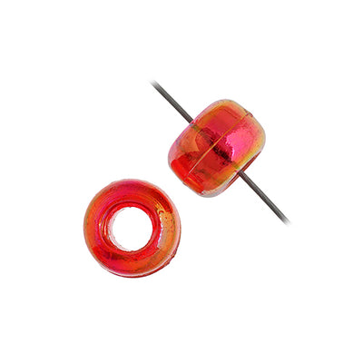 9mm - Plastic Crow Beads Transparent (1000 un)