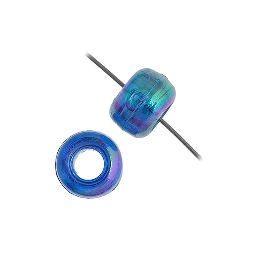 9mm - Plastic Crow Beads Transparent (1000 un)