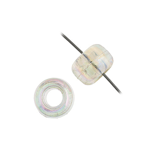 9mm - Plastic Crow Beads Transparent (1000 un)