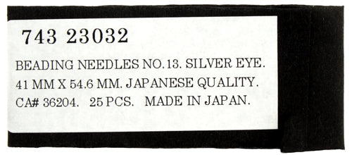 N°13 - 25 pcs - Beading needles - 0.41 mm x 54.6 mm