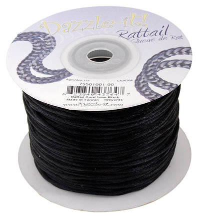 1 mm - 100 vg - Cordon queue de rat satiné · Couleurs variées