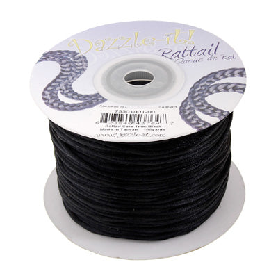 1 mm - 100 vg - Cordon queue de rat satiné · Couleurs variées