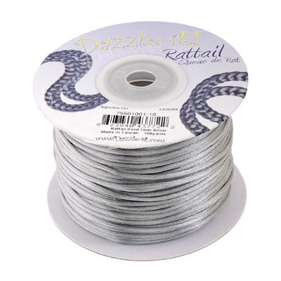 1 mm - 100 vg - Cordon queue de rat satiné · Couleurs variées