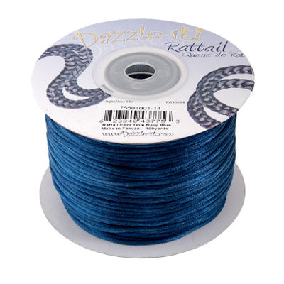 1 mm - 100 vg - Cordon queue de rat satiné · Couleurs variées
